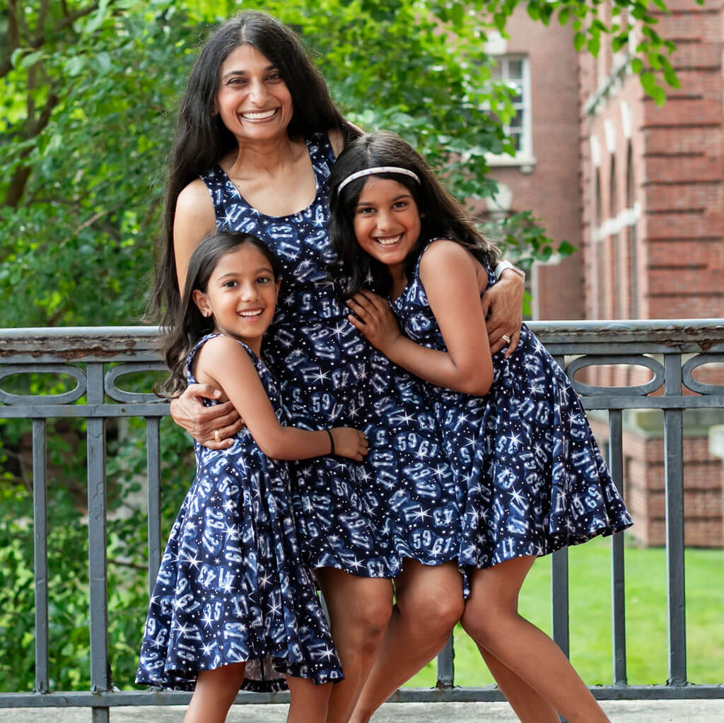 Twin Prime Numbers Sleeveless Play Dress with Pockets