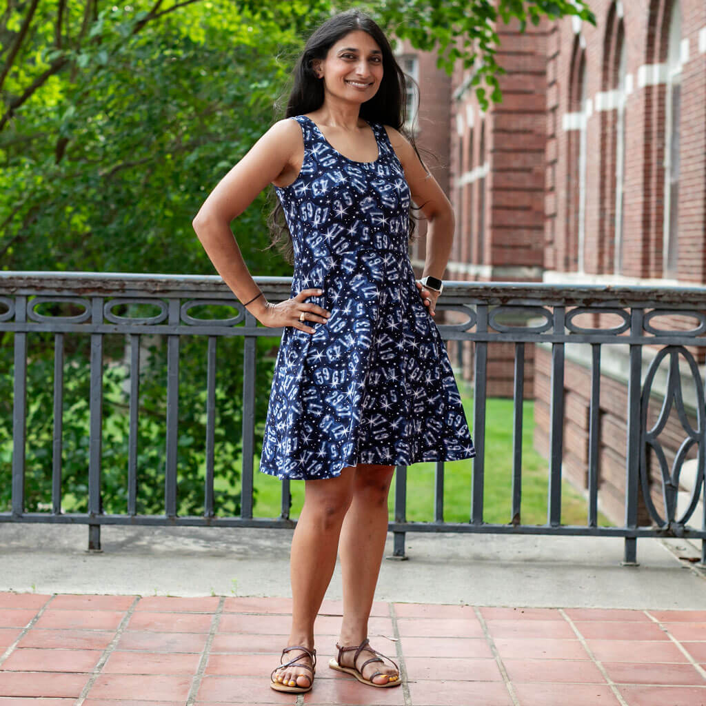 Adult Twin Prime Numbers Sleeveless Dress with Pockets