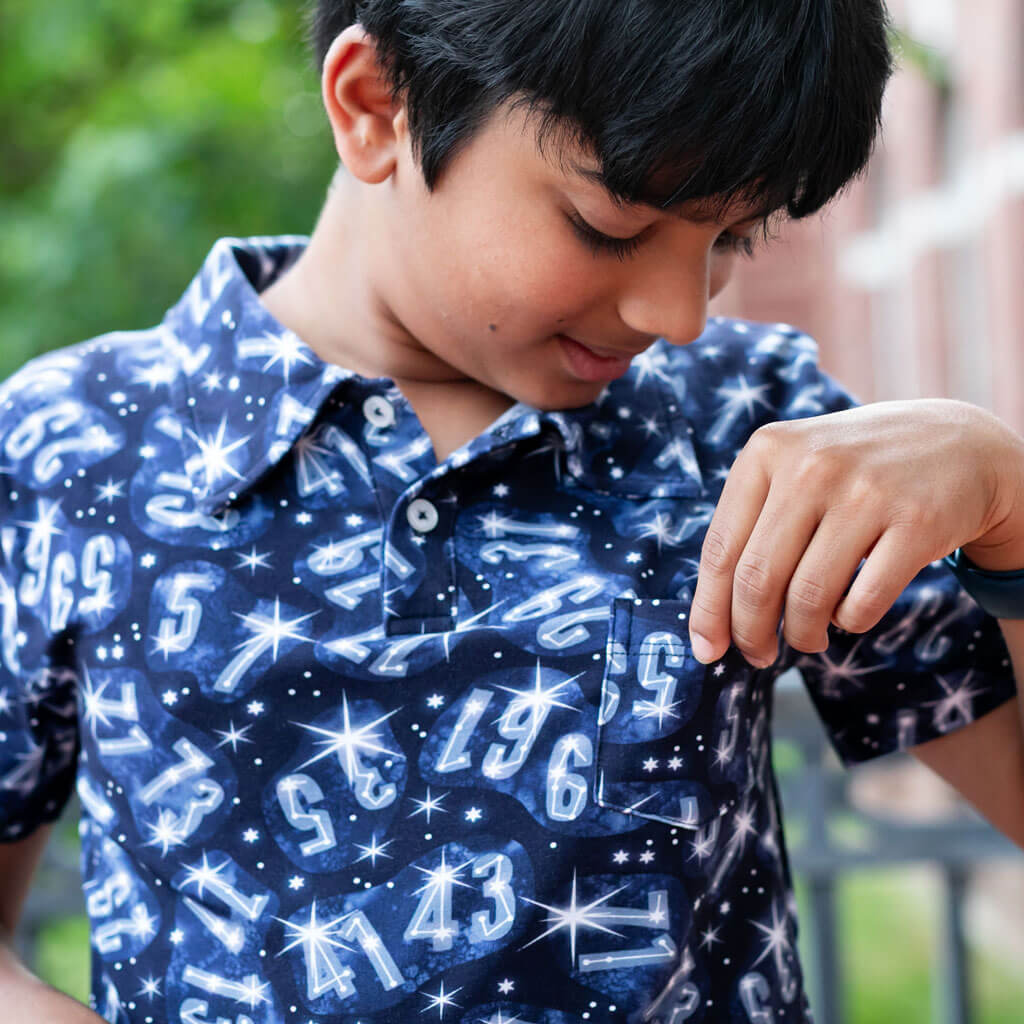 Twin Prime Numbers Short Sleeve Polo Shirt