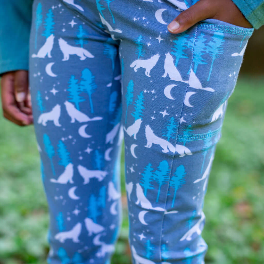 Wolves Leggings with Pockets