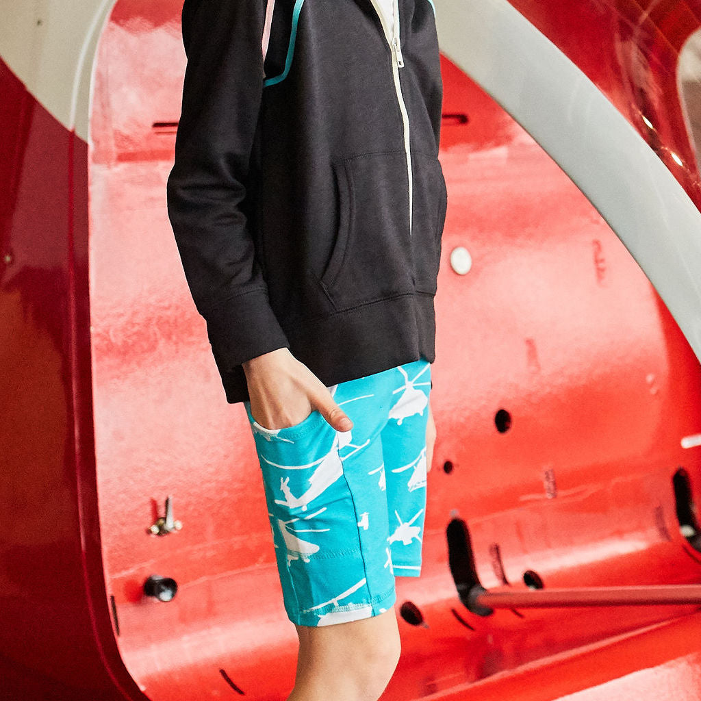 Helicopters Shorts with Pockets