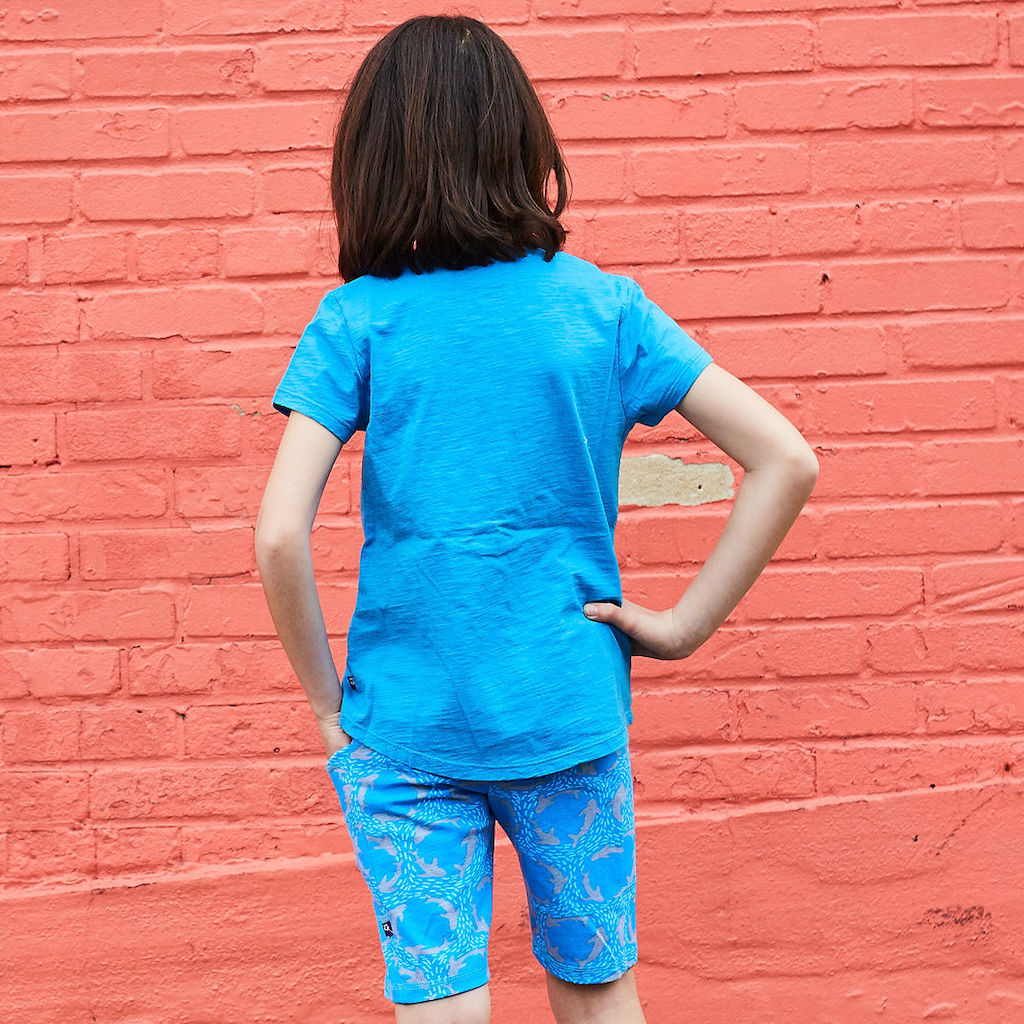 “Fiercely Jaw-some” Sharks Shorts with Pockets