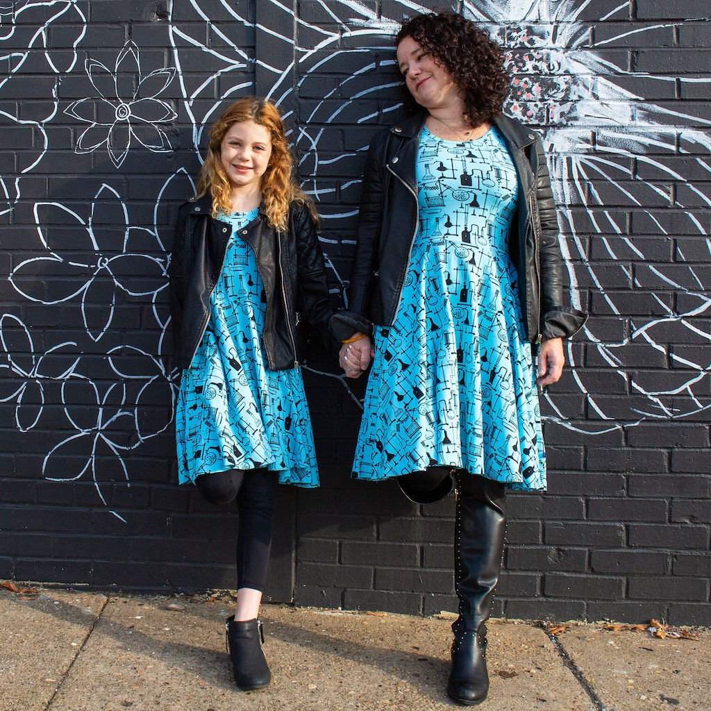 "Cause a Reaction" Chemistry Lab Short Sleeve Super Twirler Dress