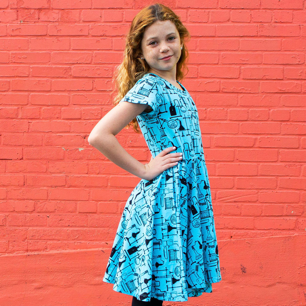 "Cause a Reaction" Chemistry Lab Short Sleeve Super Twirler Dress