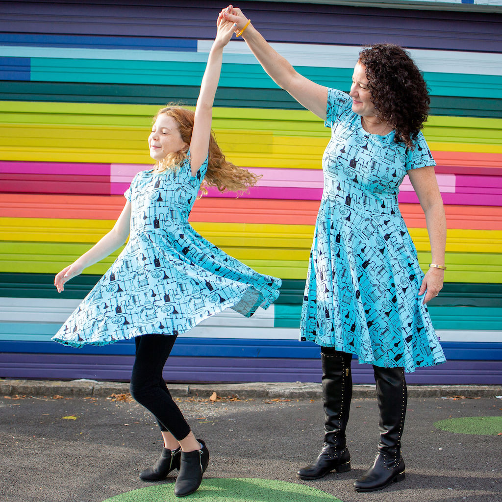 "Cause a Reaction" Chemistry Lab Short Sleeve Super Twirler Dress