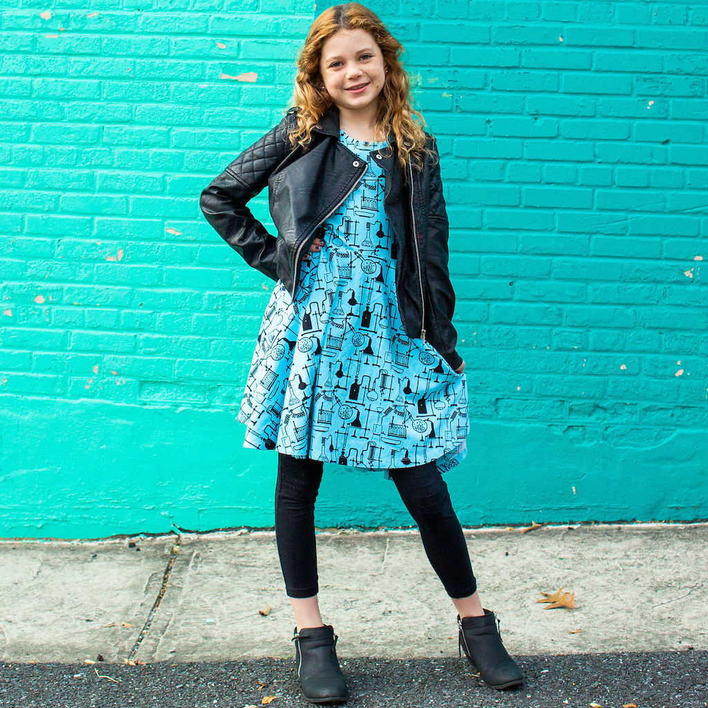 "Cause a Reaction" Chemistry Lab Short Sleeve Super Twirler Dress