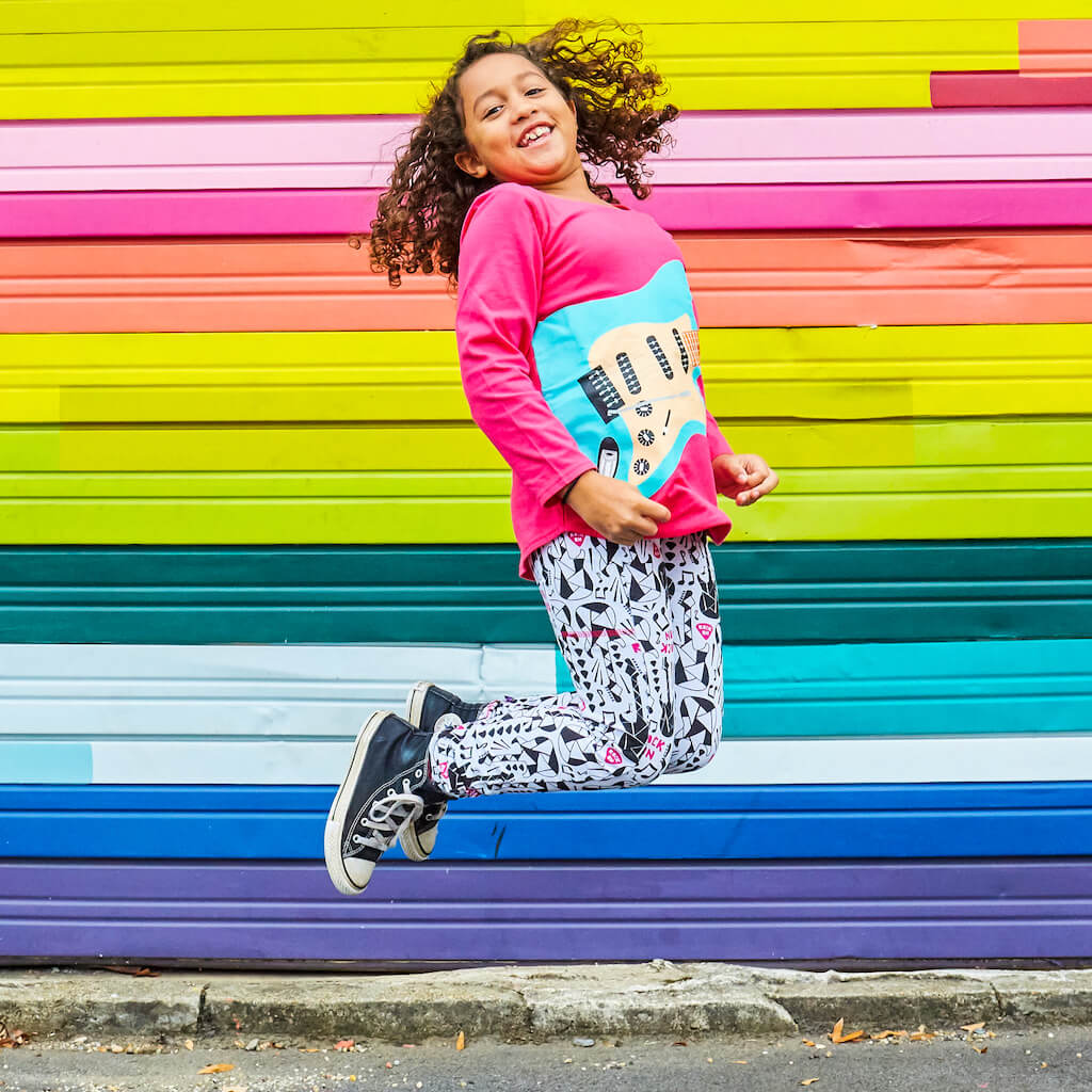 Electric Guitar Rocker Long Sleeve Tunic Shirt