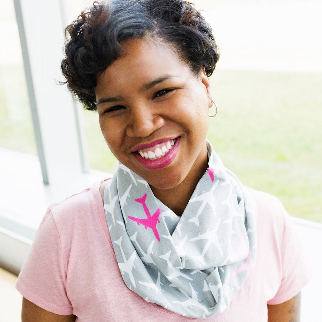 "AirHeart" Airplanes Infinity Scarf
