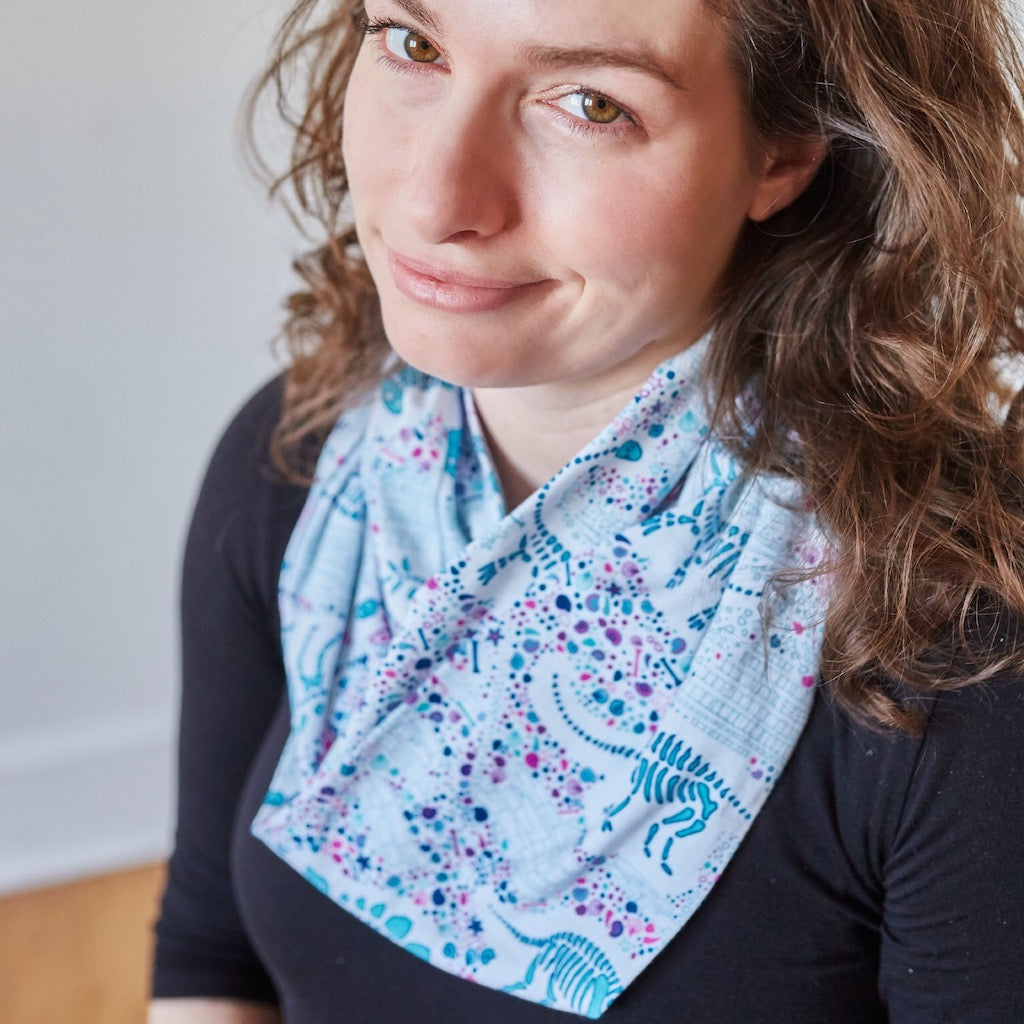 "Fossils Forever" Dinosaurs Infinity Scarf