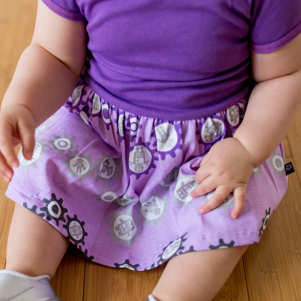 "Sparklebots" Robots Snapsuit Dress