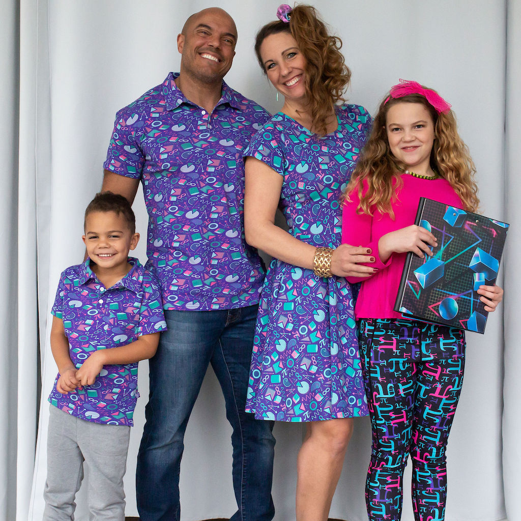 "Saved by the Pi" Totally 80s Math Short Sleeve Polo Shirt