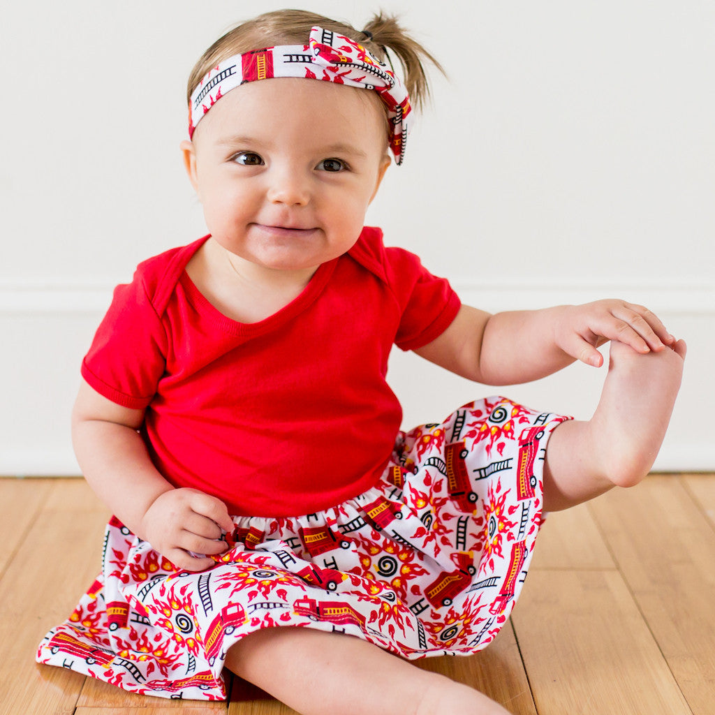 "Rescue Ready" Fire Engine Snapsuit Dress
