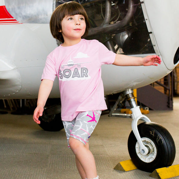 AirHeart Airplanes Leggings with Pockets - Princess Awesome & Boy Wonder