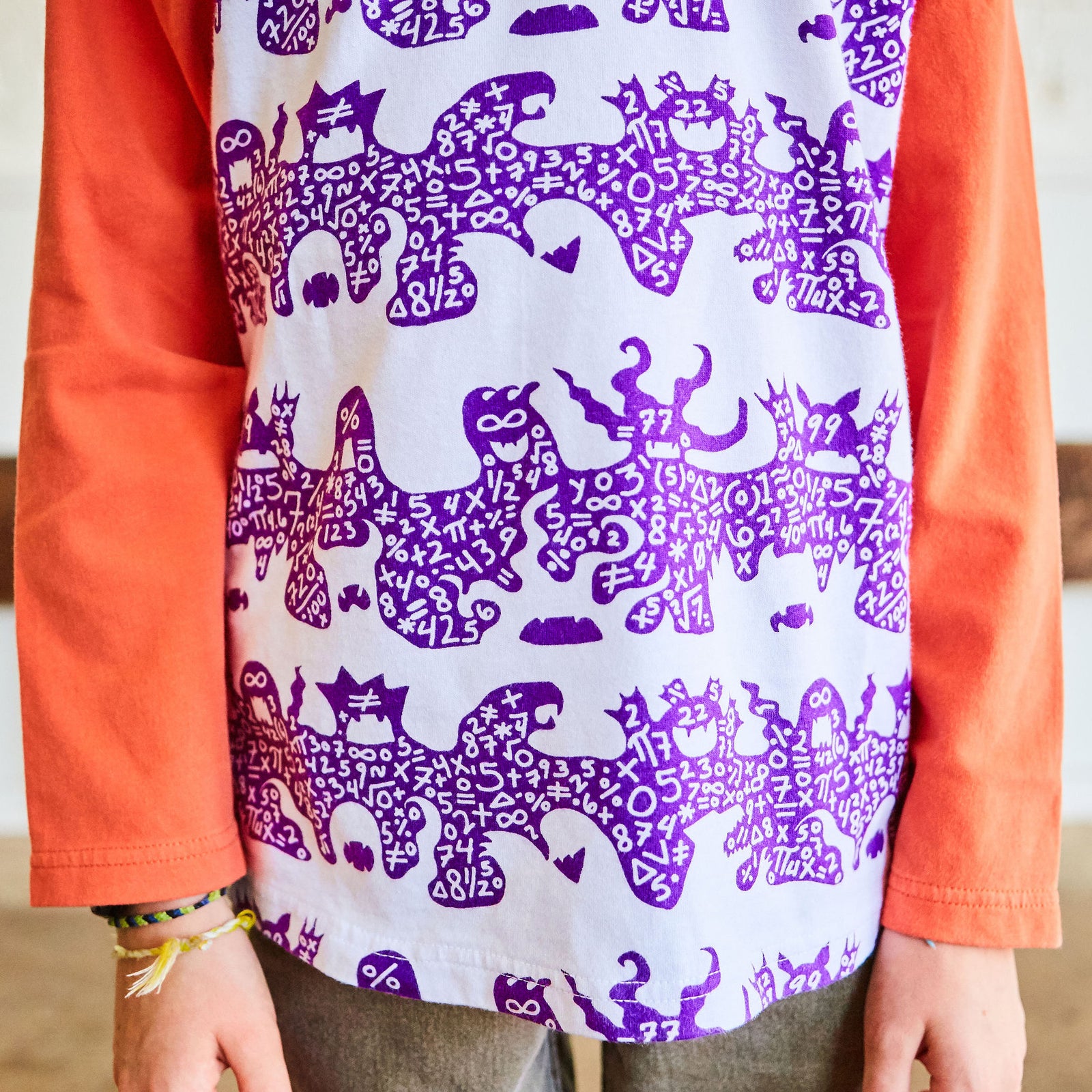 Math Monsters Long Sleeve Raglan Shirt