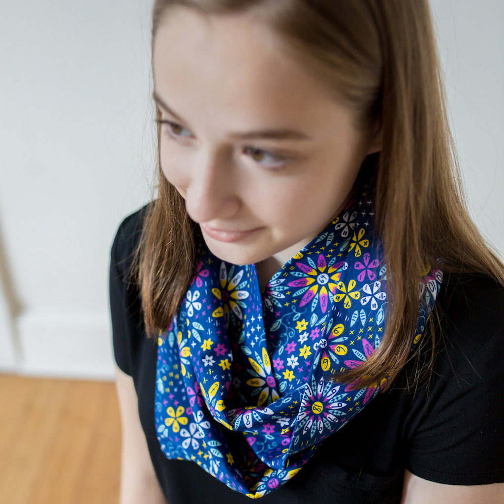 &quot;Roots and STEMs&quot; Math Garden Infinity Scarf