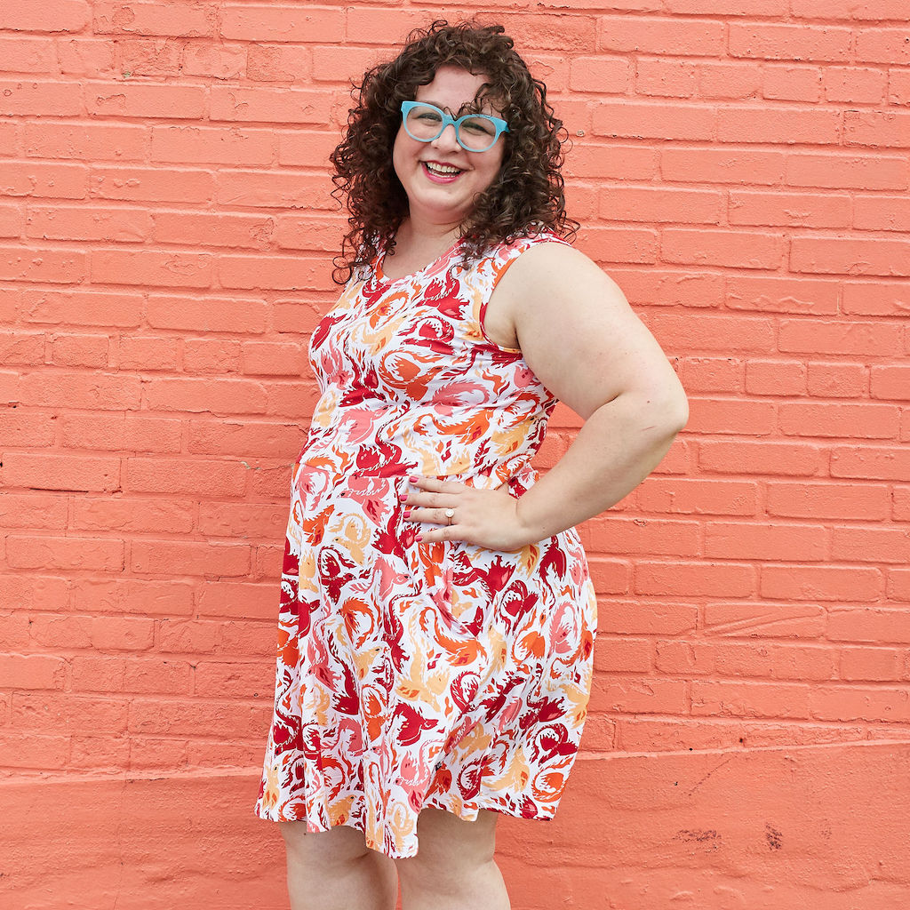 Fire Borne Phoenixes Knee-Length Stretchy Sleeveless Dress with Pock - Princess Awesome & Boy Wonder Fire Borne Phoenixes Knee-Length Stretchy Sleeveless Dress with Pock - Princess Awesome & Boy Wonder