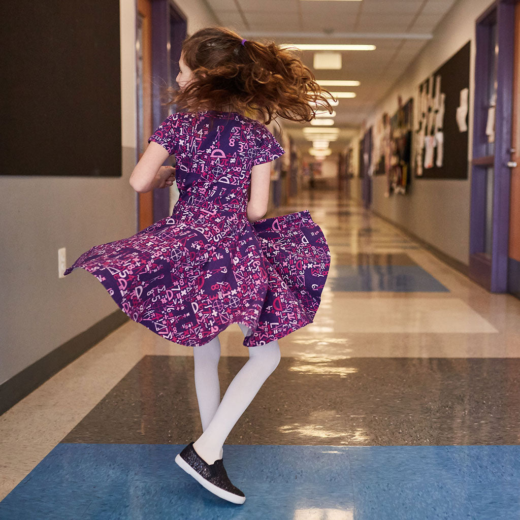 "I Spy Pi" Math Short Sleeve Super Twirler Dress