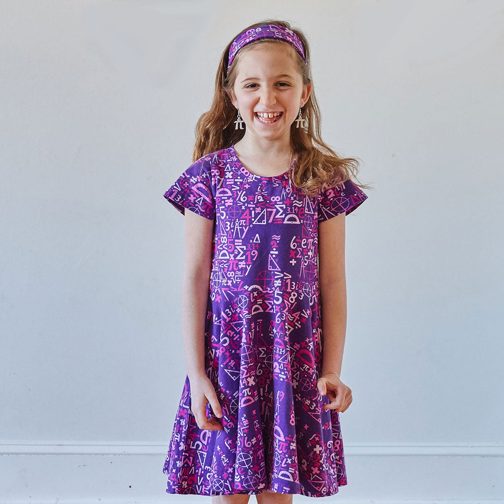 "I Spy Pi" Math Short Sleeve Super Twirler Dress