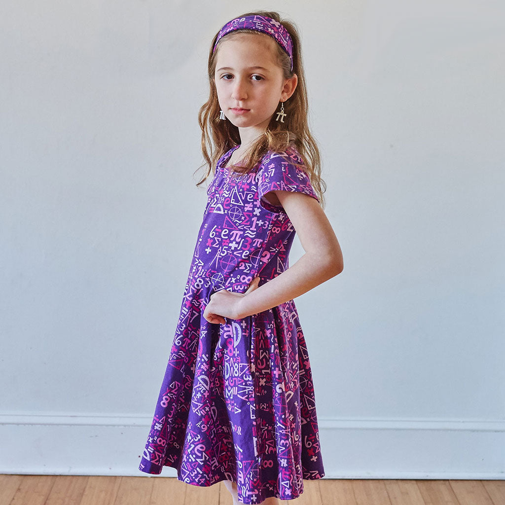 "I Spy Pi" Math Short Sleeve Super Twirler Dress