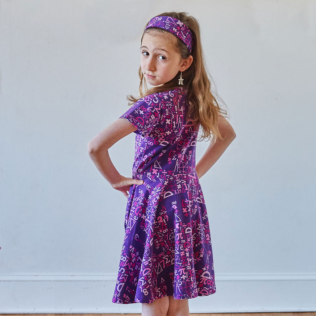 "I Spy Pi" Math Short Sleeve Super Twirler Dress