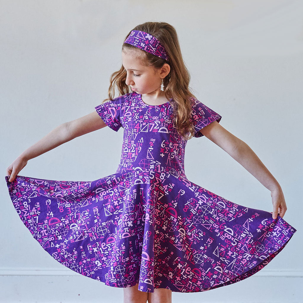 "I Spy Pi" Math Short Sleeve Super Twirler Dress