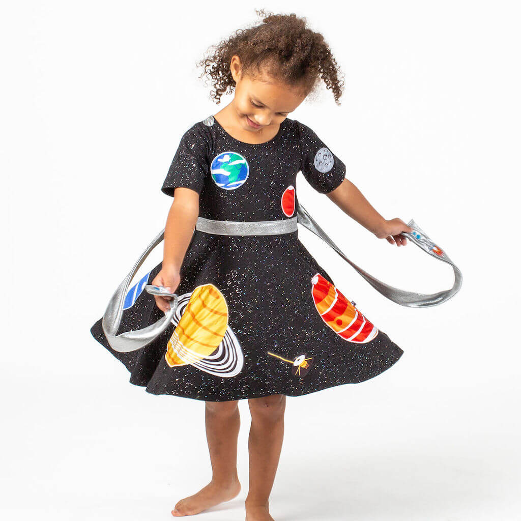 Solar System Busy Dress | Princess Awesome & Boy Wonder 4T Solar System Busy Dress | Princess Awesome & Boy Wonder 4T