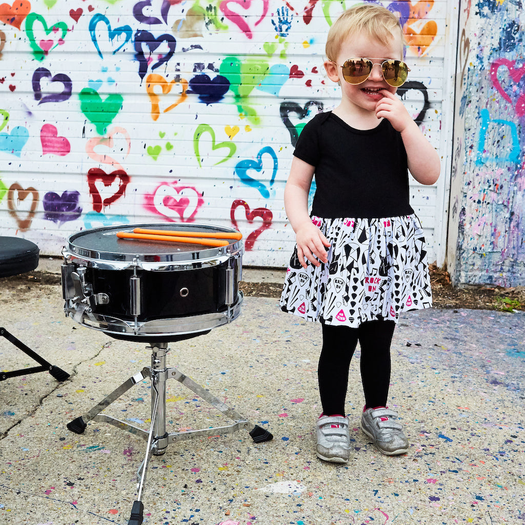 "Treblemaker" Rock Guitars Infant Snapsuit Dress