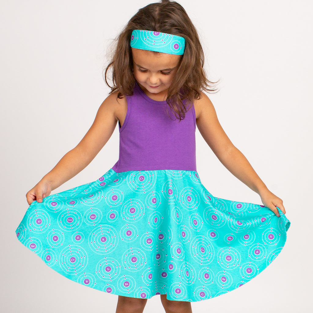 &quot;Up and Atom&quot; Chemistry Twirly Play Dress with Pockets