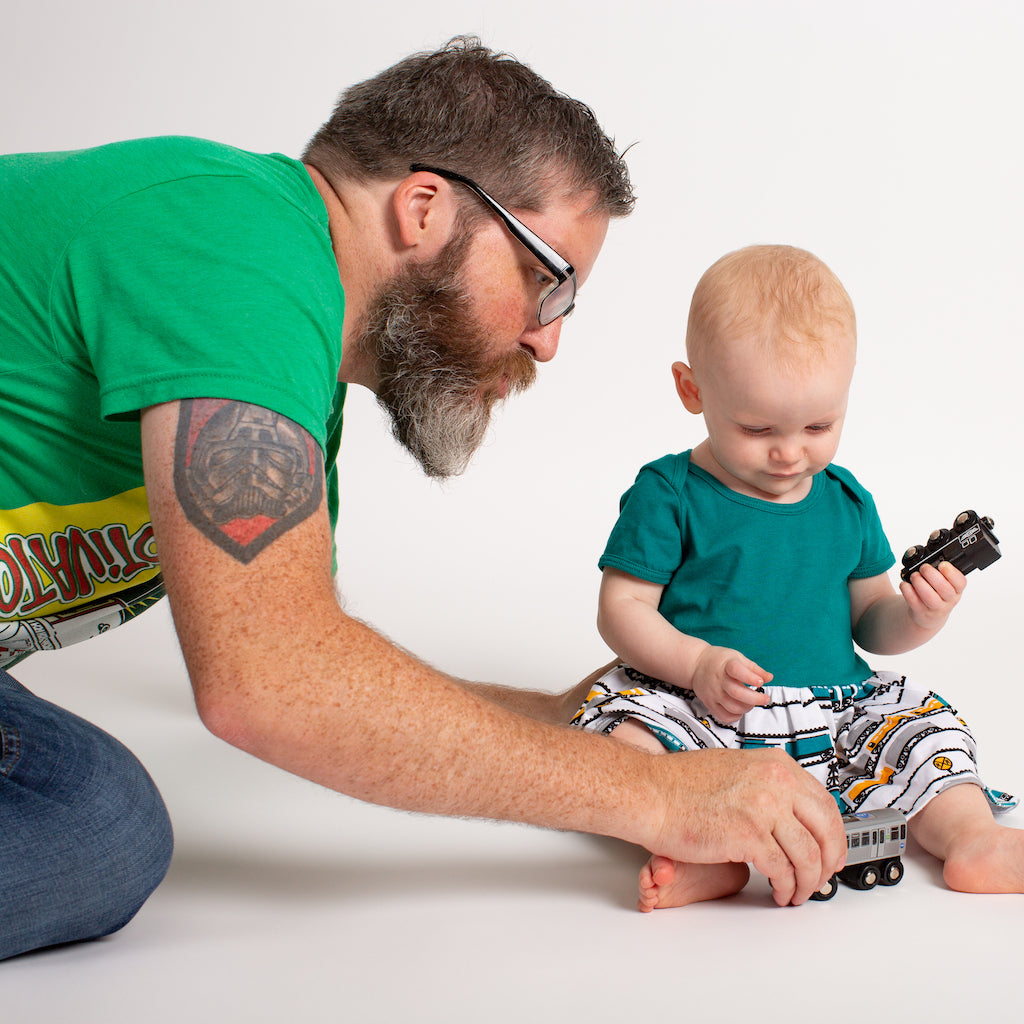 "ENGINEuity" Trains Infant Snapsuit Dress