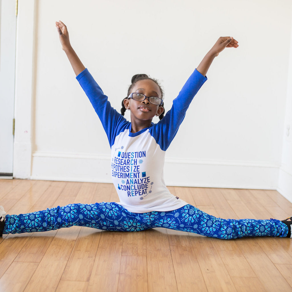 “Atomic Flurry” Science Snowflakes Leggings with Pockets