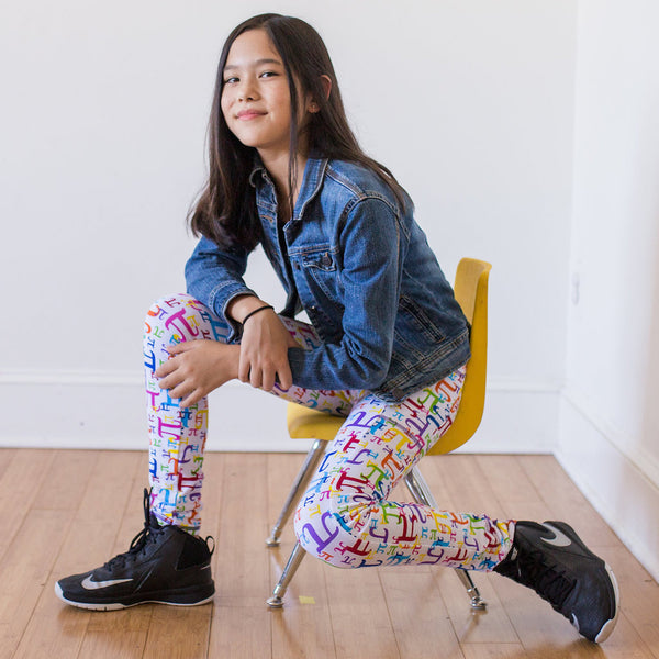 Pi in the Night Sky Athletic Leggings with Pockets - Princess Awesome &  Boy Wonder