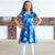 "Blueberry Pi" Math Dots Short Sleeve Super Twirler Dress