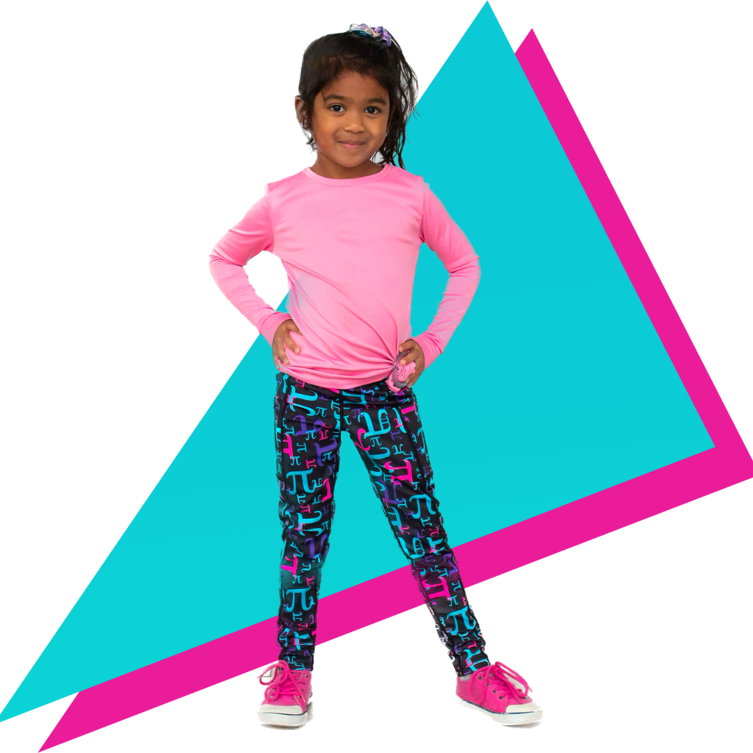 Pi in the Night Sky Athletic Leggings with Pockets - Princess