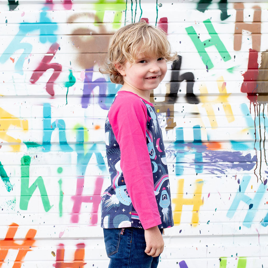 "Star Search" Astronauts Long Sleeve Raglan Shirt