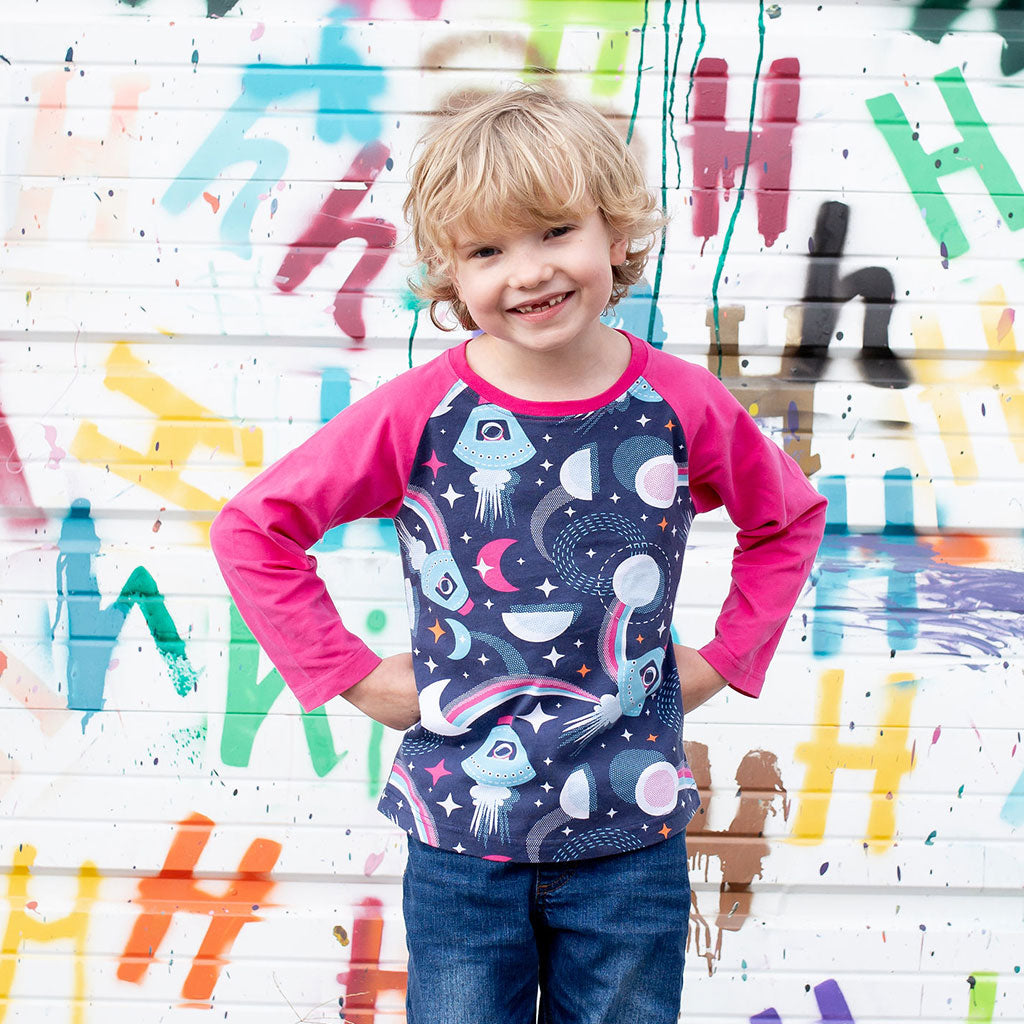 "Star Search" Astronauts Long Sleeve Raglan Shirt