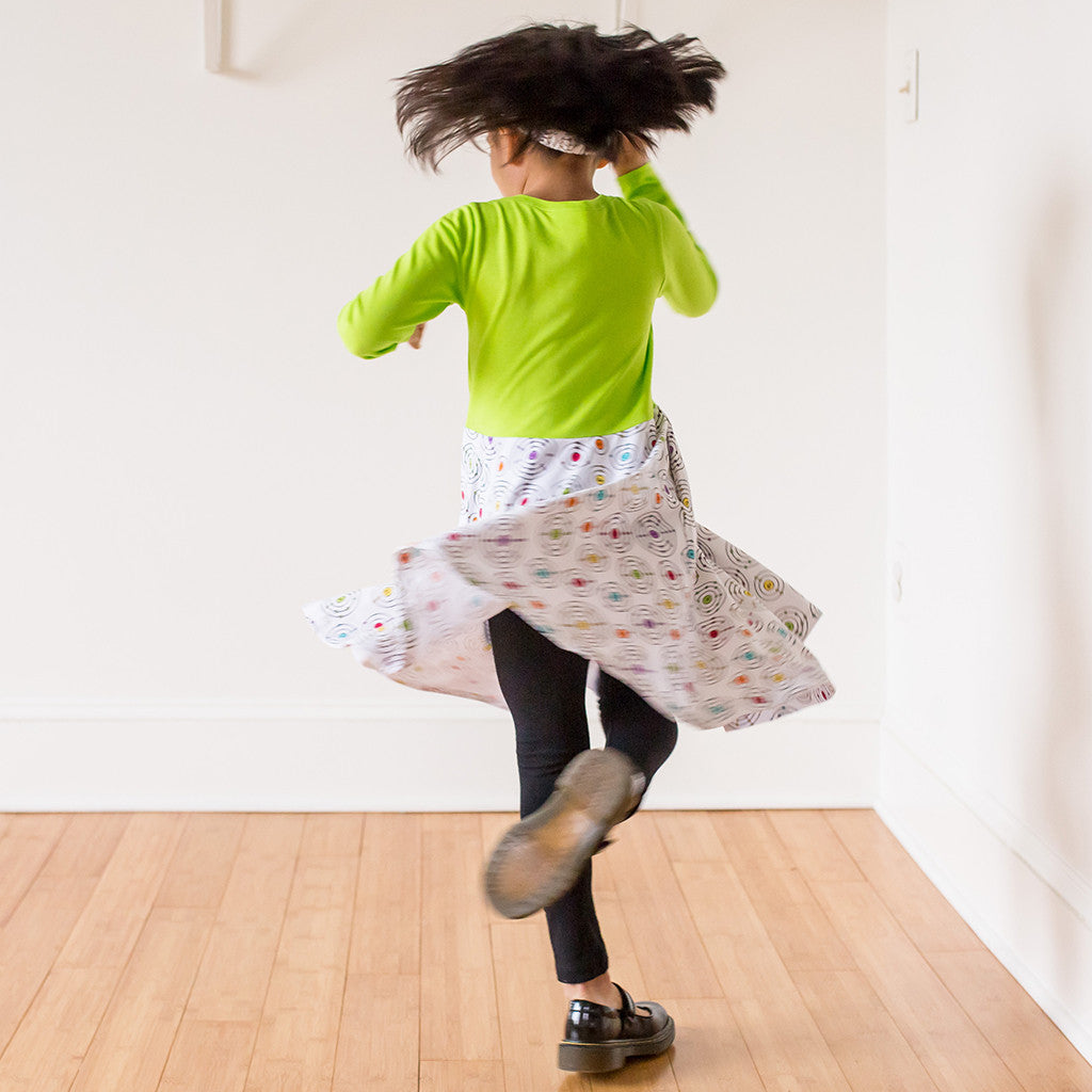 "Shell Game" Atomic Shells Twirly Play Dress with Long Sleeves - Princess Awesome - 7