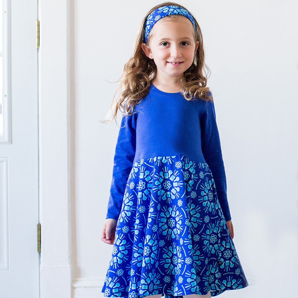 "Atomic Flurry" Twirly Play Dress with Long Sleeves - Princess Awesome - 3