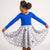 “True Blue” Airplanes Twirly Play Dress with Pockets and Long Sleeves