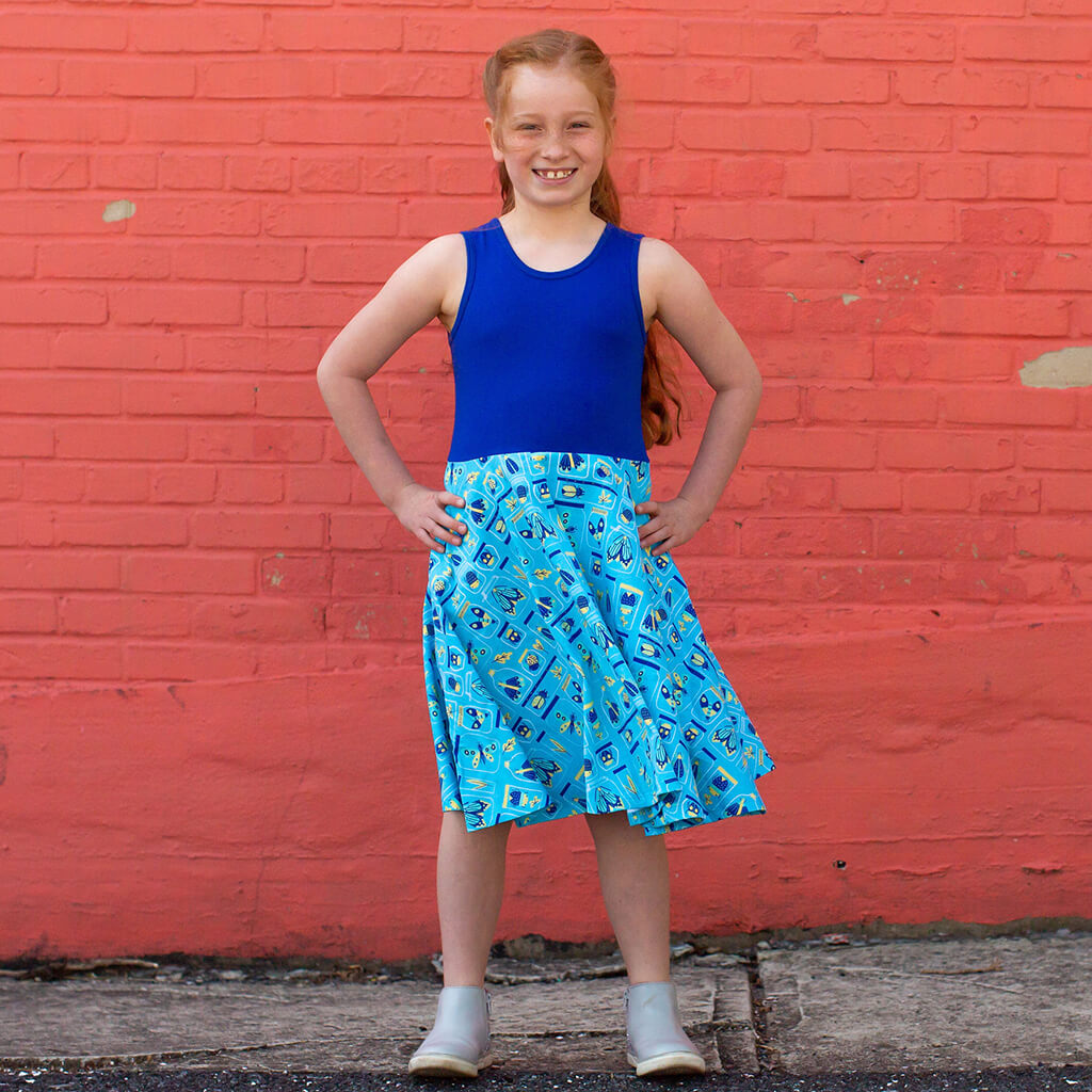 "Jar Jar Bugs" Insects Twirly Play Dress with Pockets