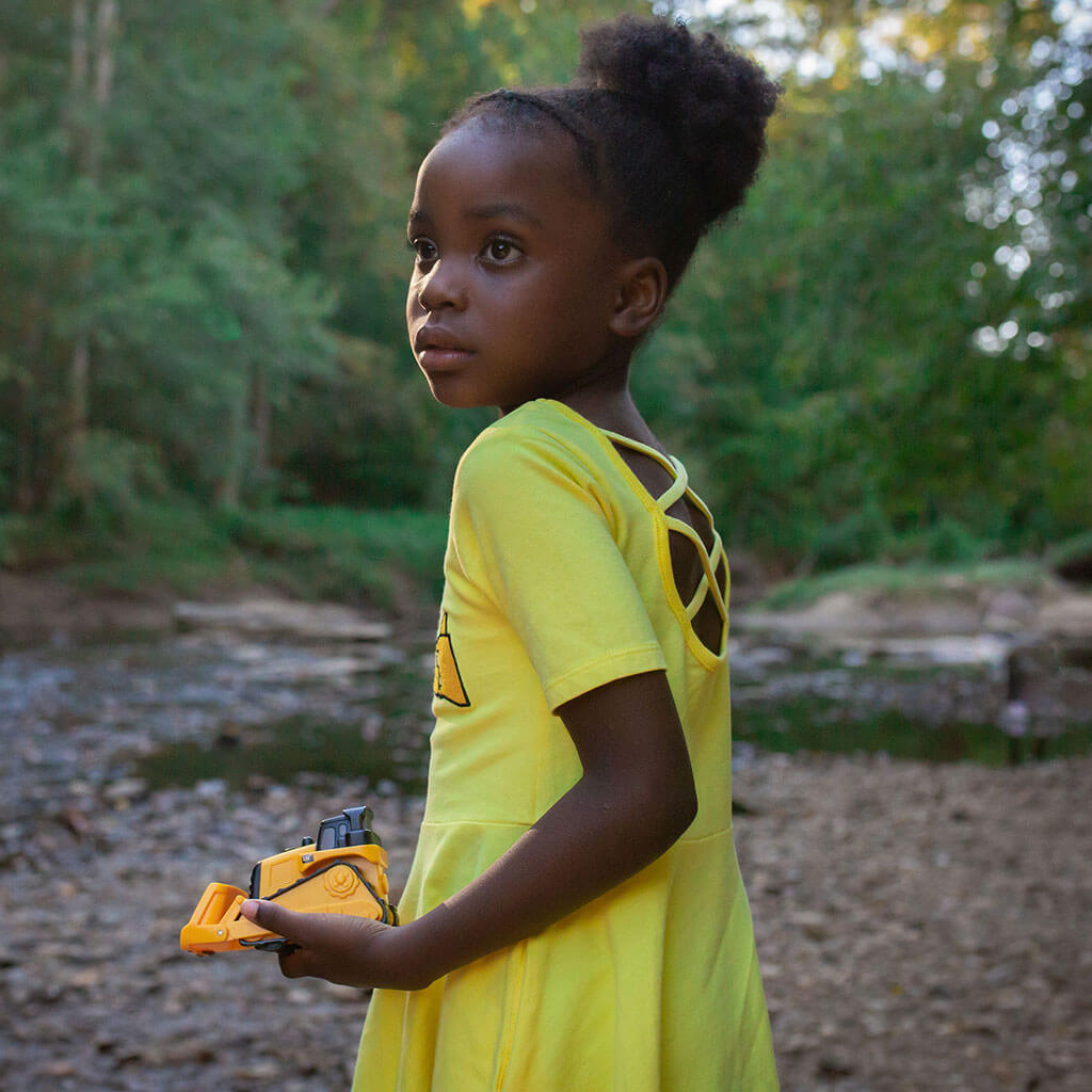 Big Bulldozer Ballerina Style Short Sleeve Dress with Pockets