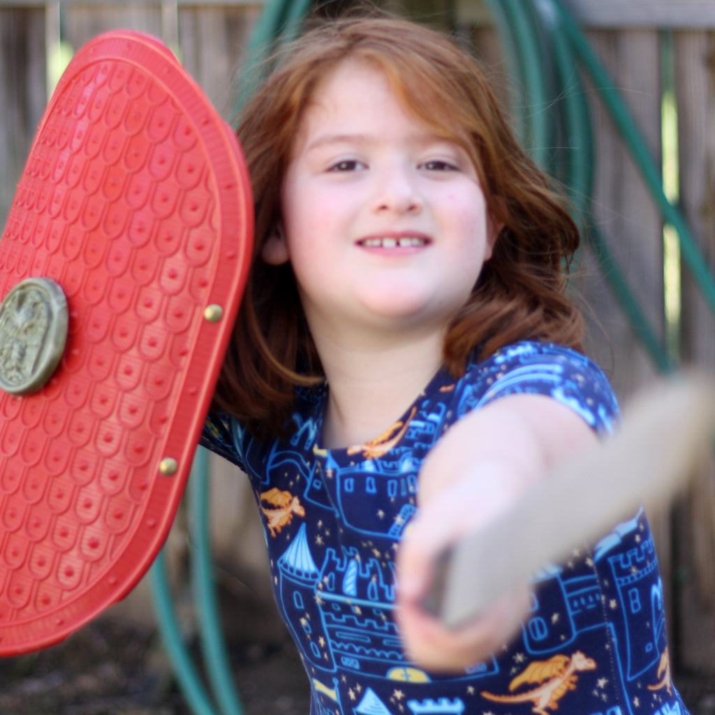 "Dragon's Keep" Castles Super Twirler Dress with Pockets