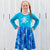 Cephalopods Super Twirler Dress with Pockets and Long Sleeves