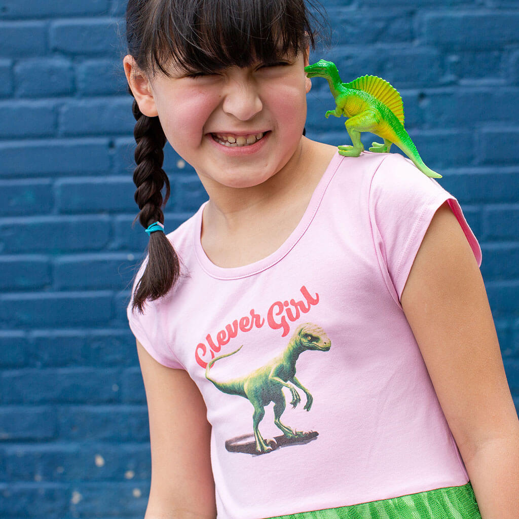 "Clever Girl" Velociraptor Dress with Mesh Skirt