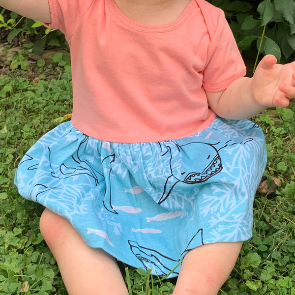 princess awesome shark dress Megabites Sharks Sleeveless Play Dress with Pockets 6