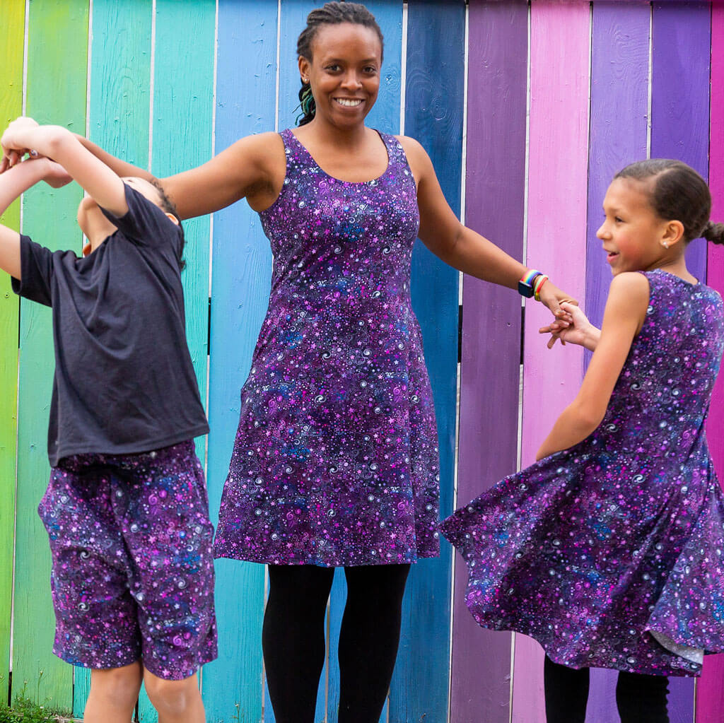 Adult Deep Field Galaxies Sleeveless Dress with Pockets