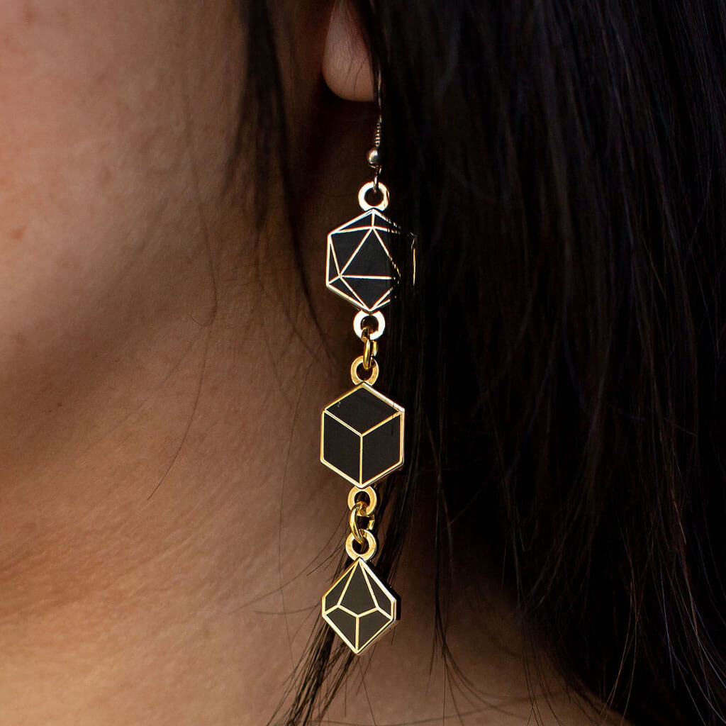 Dice deals dangle earrings