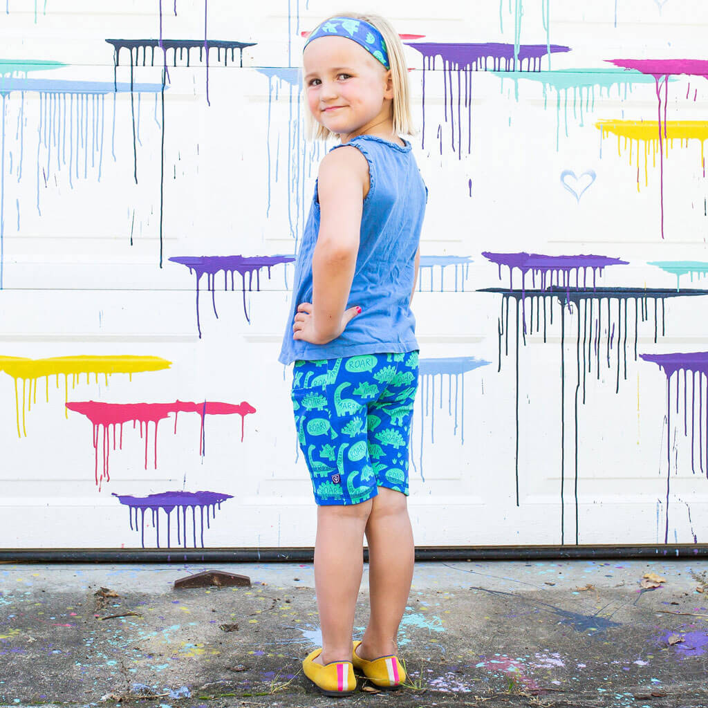 "Need I Say Roar" Dinosaur Shorts with Pockets
