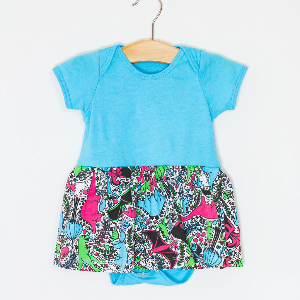 "She-Rex" Dinosaur Snapsuit Dress - Princess Awesome - 3