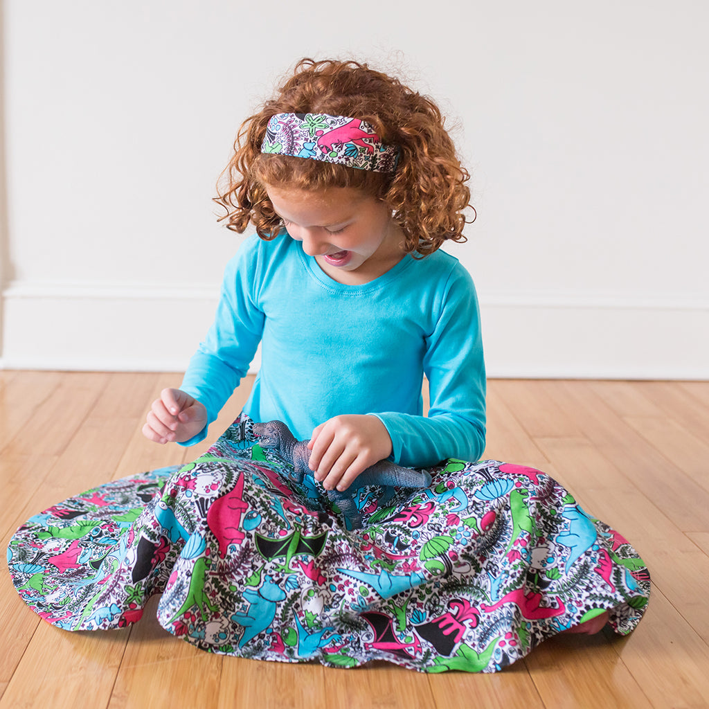 "She-Rex" Dinosaurs Twirly Play Dress with Pockets