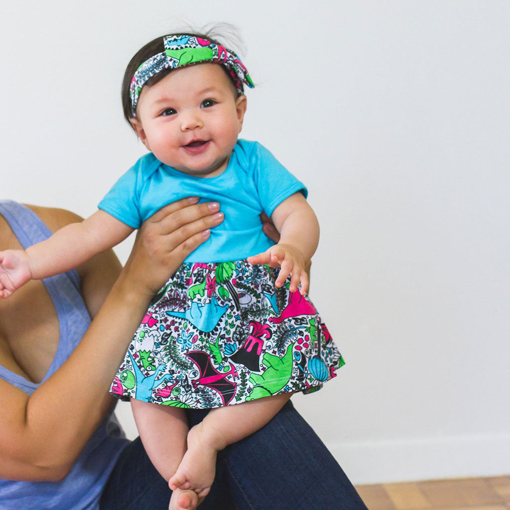 "She-Rex" Dinosaur Snapsuit Dress - Princess Awesome - 2